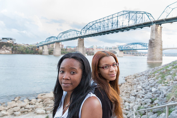 College Girls from Memphis Along the Tennessee River - Chattanooga, TN - 2015